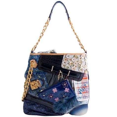 patchwork denim louis vuitton bag sex and the city